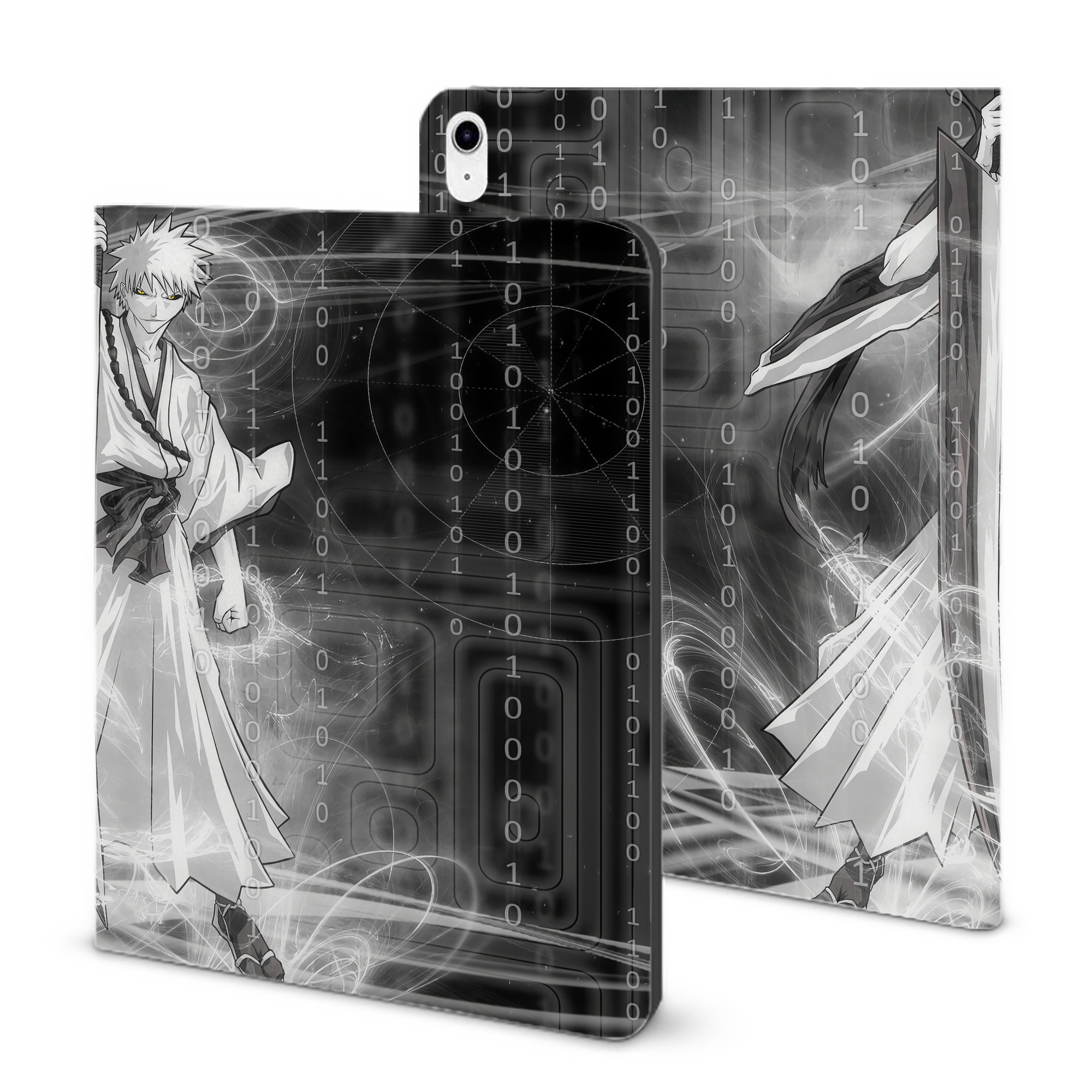 （画像用） ブリーチ BLEACH IPad ケース ブック型 PUレザー TPU 耐衝撃 軽量 薄型 ペン収納なし 全面保護 IPad 各モデル対応
